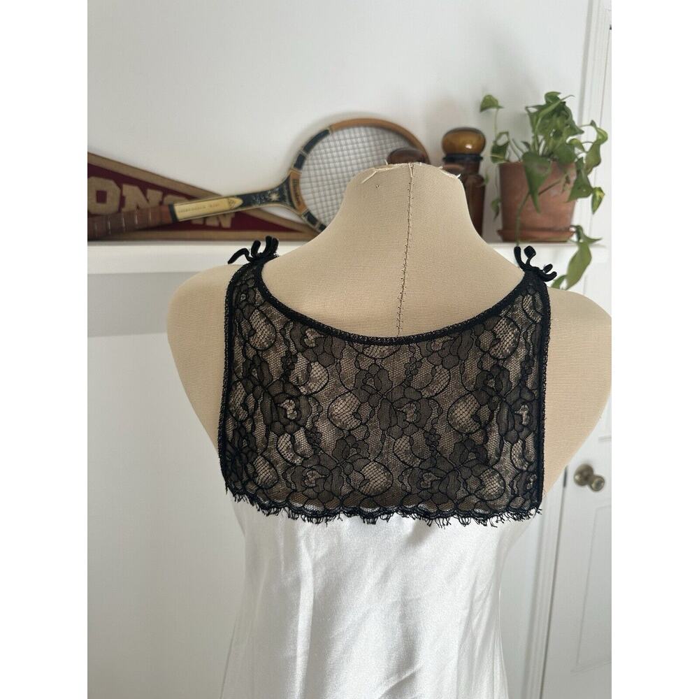 Vintage Valentino Slip Negligee Silk Lace Dress Small - Picture 5 of 8